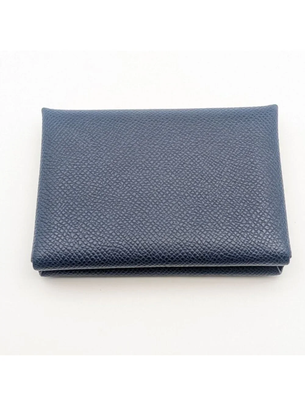 Hermes Calvi Duo Veau Epsom Navy Coin Case Business
